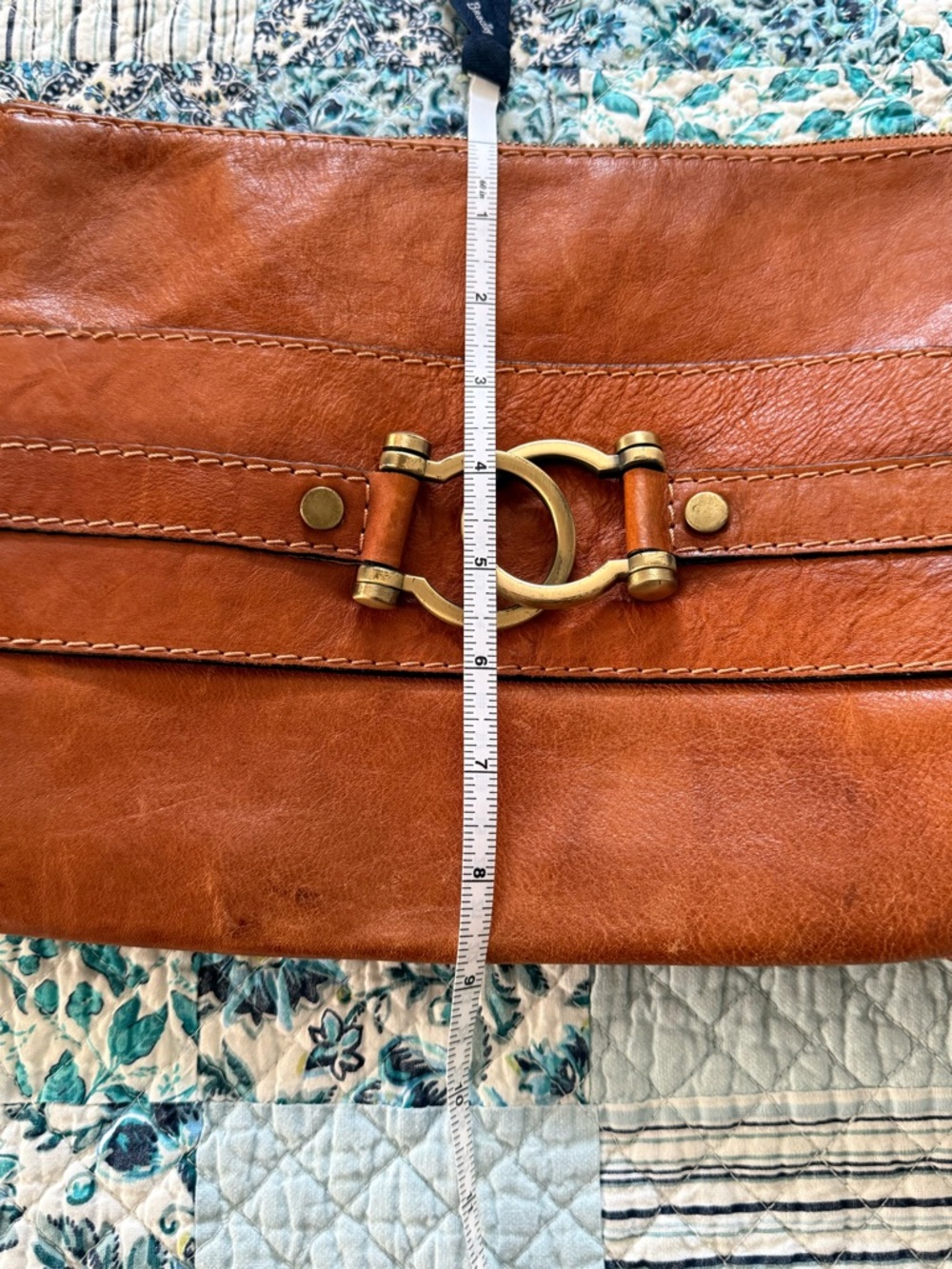 Pratesi Firenze Italian Leather Wristlet with Gold buckle - Picture 7 of 11